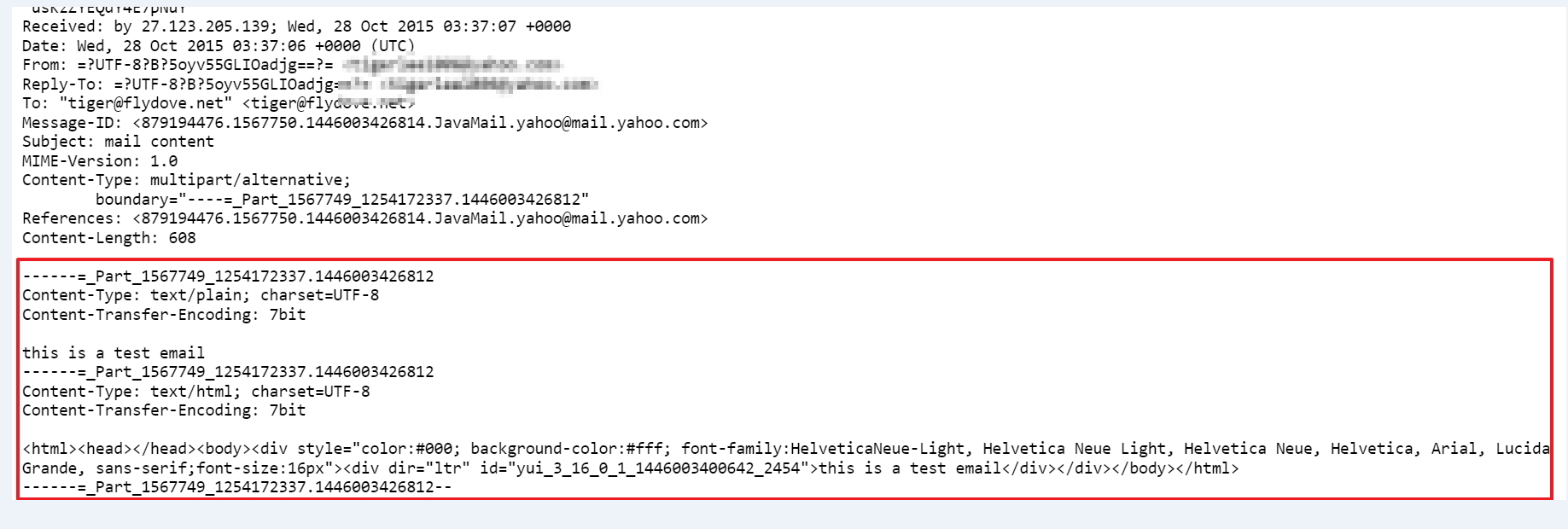 yahoo mail testing source code